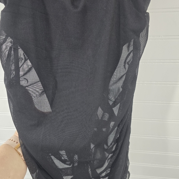 Heiress Beverly Hills Black Mesh Bodycon Corset Sheer Dress XS - Picture 9 of 13